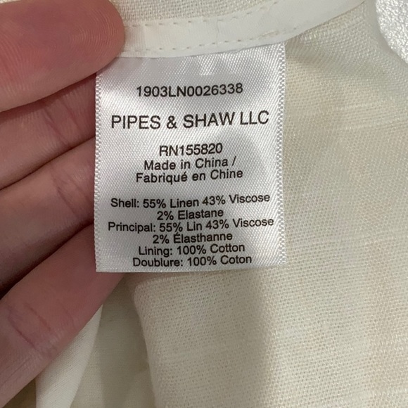 Veronica Beard High Waisted Linen Blend Cream Color Shorts D4 - Picture 10 of 10